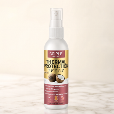Crown Guard heat protectant spray — neutral studio hero