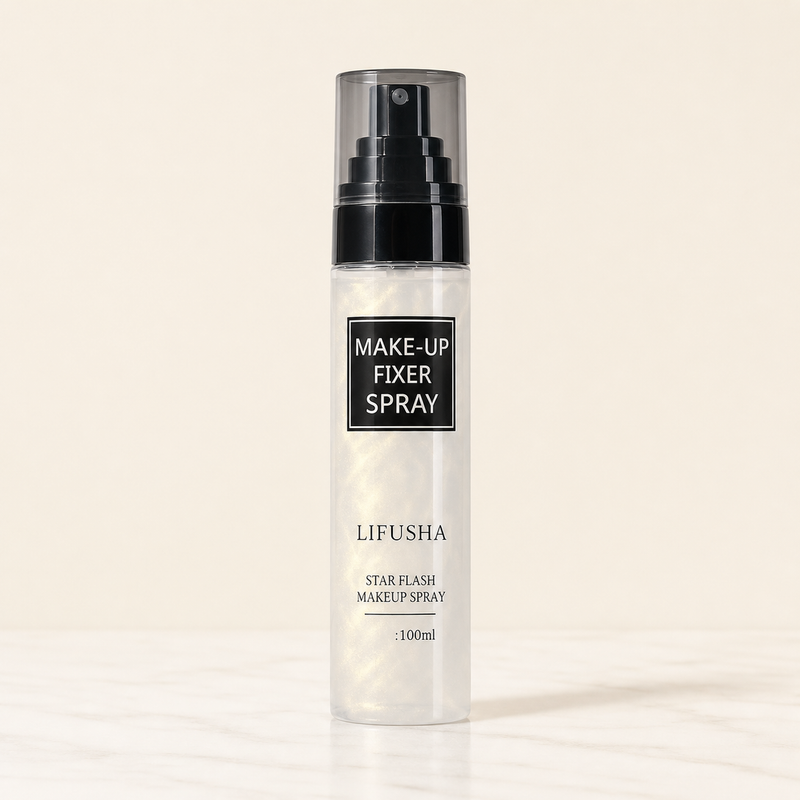 Dew Veil setting mist bottle — neutral studio hero