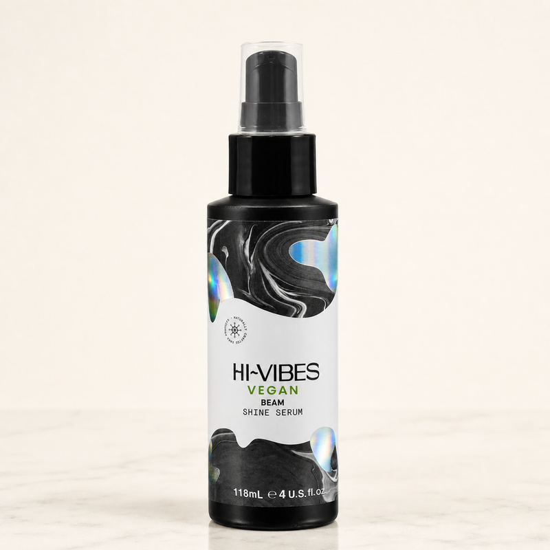 Liquid Silk shine hair serum bottle — neutral studio hero