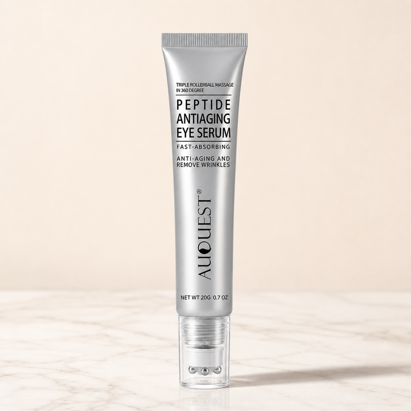 Morning Mist peptide eye serum tube — neutral studio