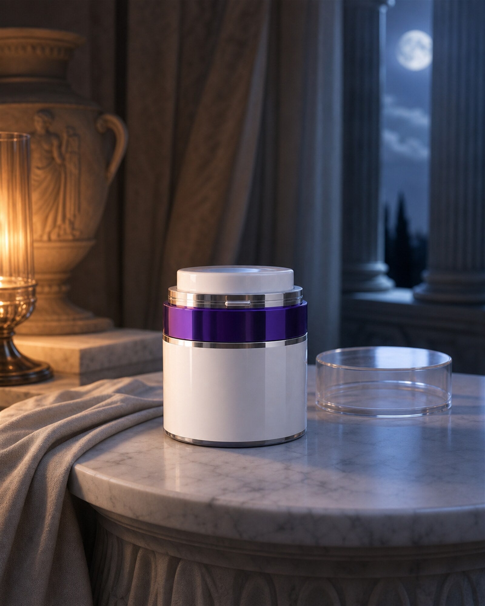 Night Nectar on a marble night table with candlelight