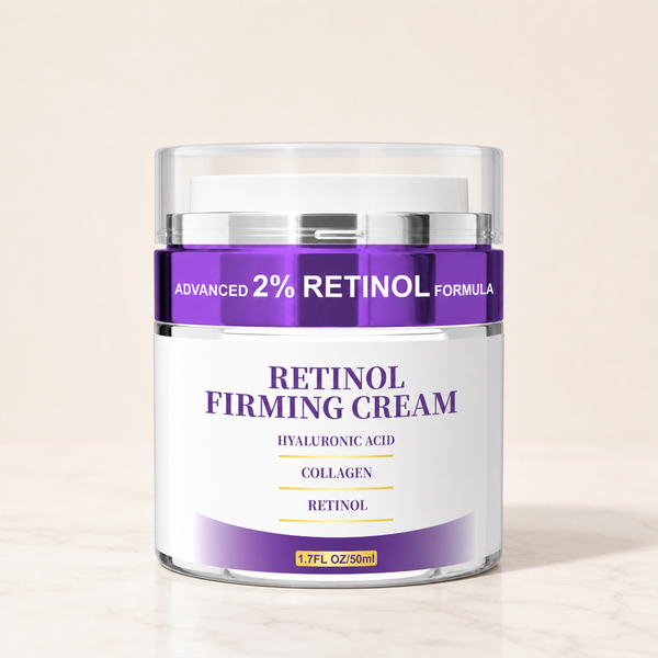 Night Nectar retinol night cream jar — neutral studio
