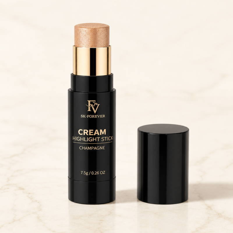 Radiant Crown cream highlighter stick — Champagne, neutral studio hero