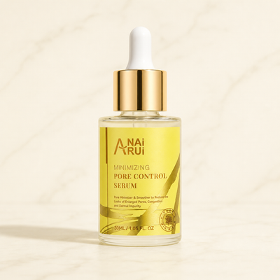 Still Waters pore refining serum bottle — neutral studio hero
